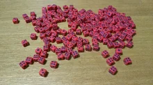 Free shipping 20pcs 6-sided dice 5mm small red with black pips dice for boardgame/cardgame and other games accessories
