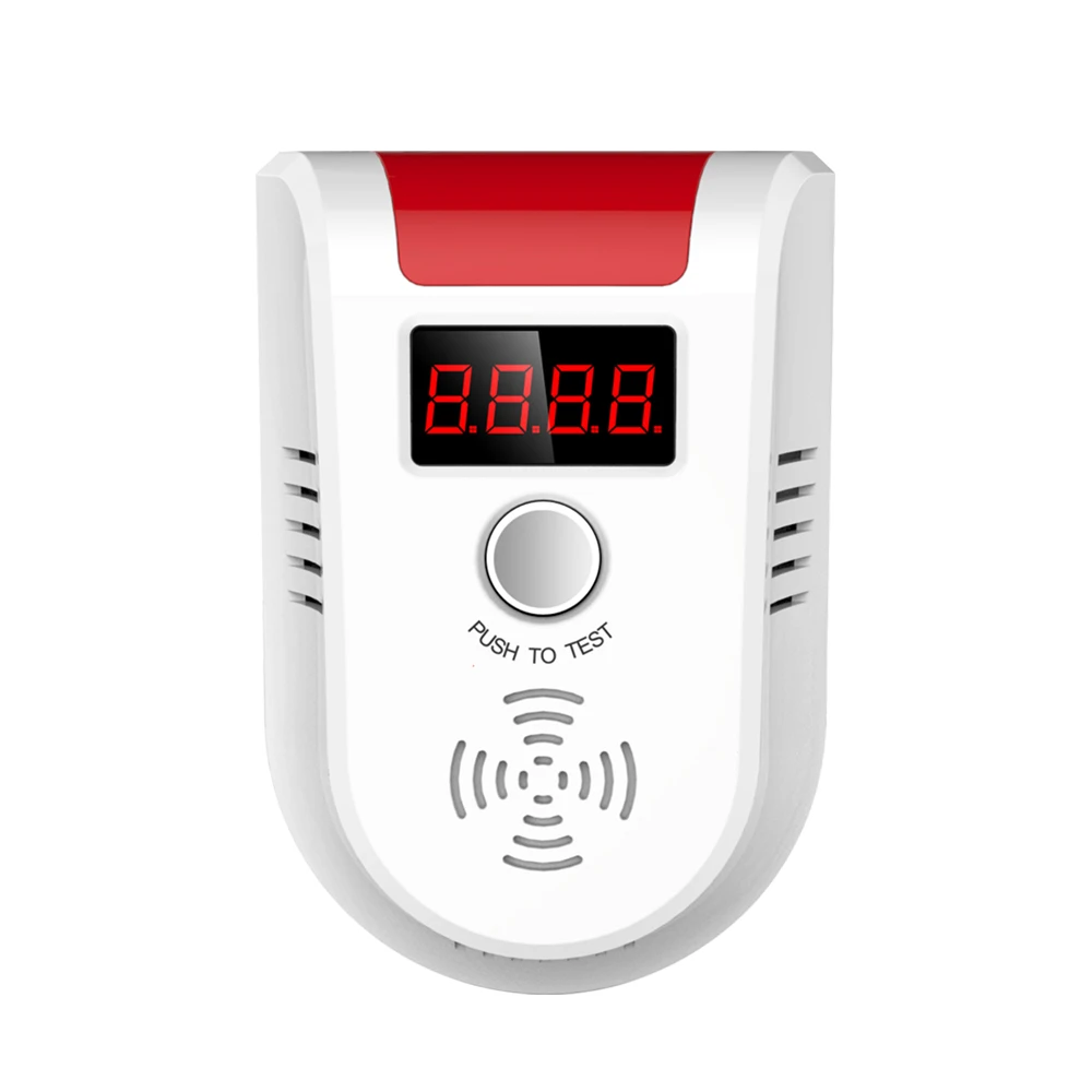 Wireless Digital LED Display Gas Detector For Home Alarm System Flash