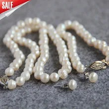 8-9 мм белый культивированный жемчуг ожерелье браслет серьги набор серьги-гвоздики комплект ювелирных изделий дизайн xu59