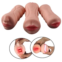 Sex Toys Mouth Oral Male Masturbator 3D Real Vagina Realistic Pussy Aircraf Cup Masturbation Cup Pocket Sex Adult Toys for Men
