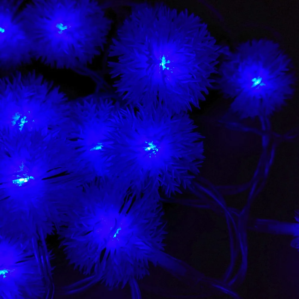 Holiday Battery Snowball LED Strings Fairy Lights Pompon Wedding Party Decoration String Light Strings Flakes Snow Ball 3M 20LED (9)