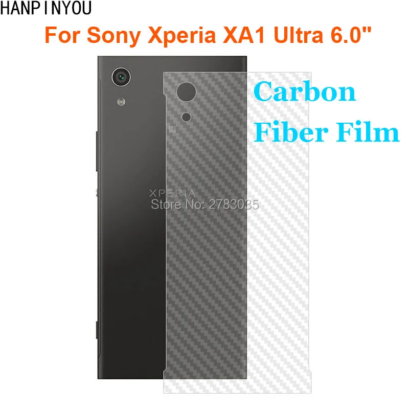 For Sony Xperia XA1 Ultra / Dual 6.0&quot Durable 3D Anti-fingerprint Transparent Carbon Fiber Back Film Screen Protector Rear Cover |