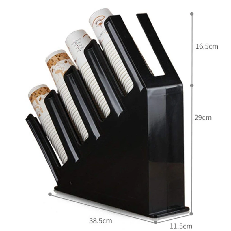 Quality Paper Mug Holder Dispenser Coffee Mug Shelf Disposable Cup Dispenser, 38.6cmx11.5cmx29.5cm