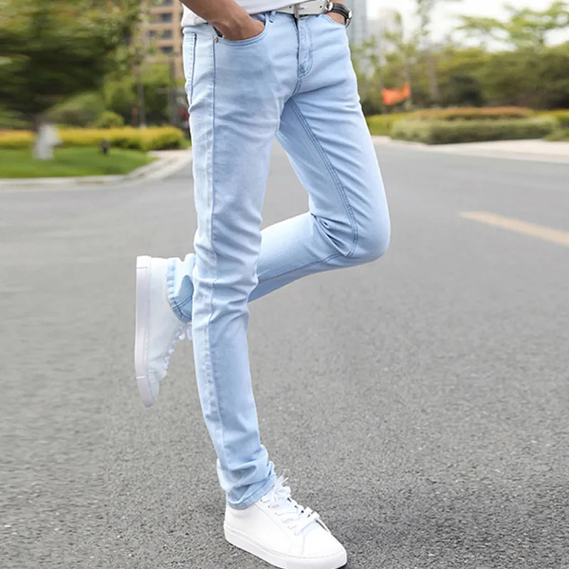 Online Buy Wholesale Sky Blue Skinny Jeans Men From China Sky Blue 2016 Fashion Classic Sexy Spring Summer Light Blue Young Men Sky Blue Skinny Jeans Man Slim - Online Buy Wholesale Sky Blue Skinny Jeans Men From China Sky Blue