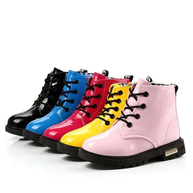 Autumn Winter Kids shoes Classic Children Martin boots Baby Boys Girls shoes Snow boots PU Leather Rain Boots Flats Sneakers 060 Autumn Winter Kids shoes Classic Children Martin boots Baby Boys Girls shoes Snow boots PU Leather Rain Boots Flats Sneakers 060
