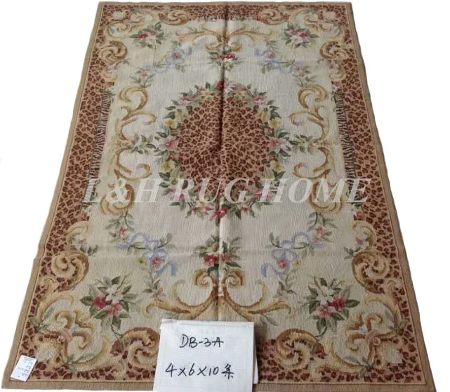 

Free shipping 10K 4'x6' hand Knotted needlepoint woolen rug handmade carpet, Chinese Traditional Handmade rug