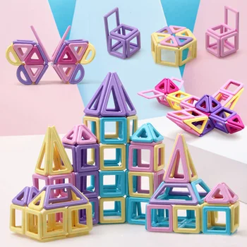 

62-258pcs Magnetic Blocks Model & Building Construction Set Magnet Toys Magnetic Designer Educational Toys for Children Gift