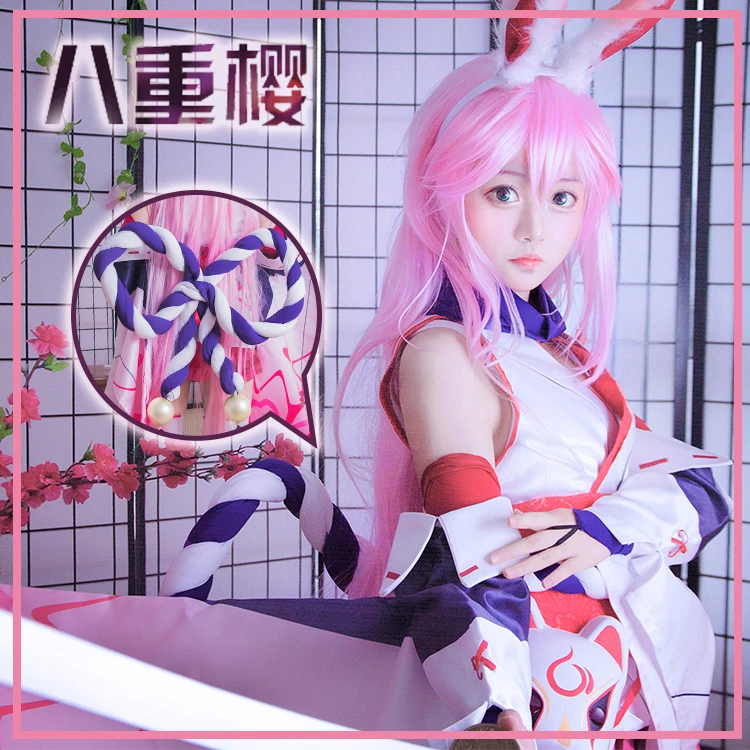 Honkai Impact 3rd Косплей Yae Sakura Косплей Костюм Yae Сакура кимоно костюмы на Хэллоуин с париком обувь меч