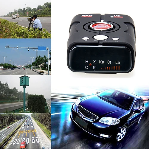 

V8 Car Radar Detector Full-Band Scanning Advanced Safety Laser Defense Systems