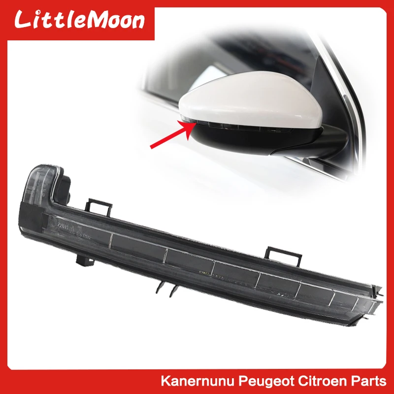 

LittleMoon Original rearview mirror turn signal Rear mirror steering column Turning lamp cover for Peugeot new 408 308 T9