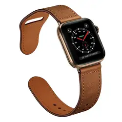 Высокое качество натуральной кожи ремешок для Apple Watch полосы 42 мм 44 мм для iWatch серии 4/3/2/1 38 мм 40 мм ремешок для мужчин и женщин