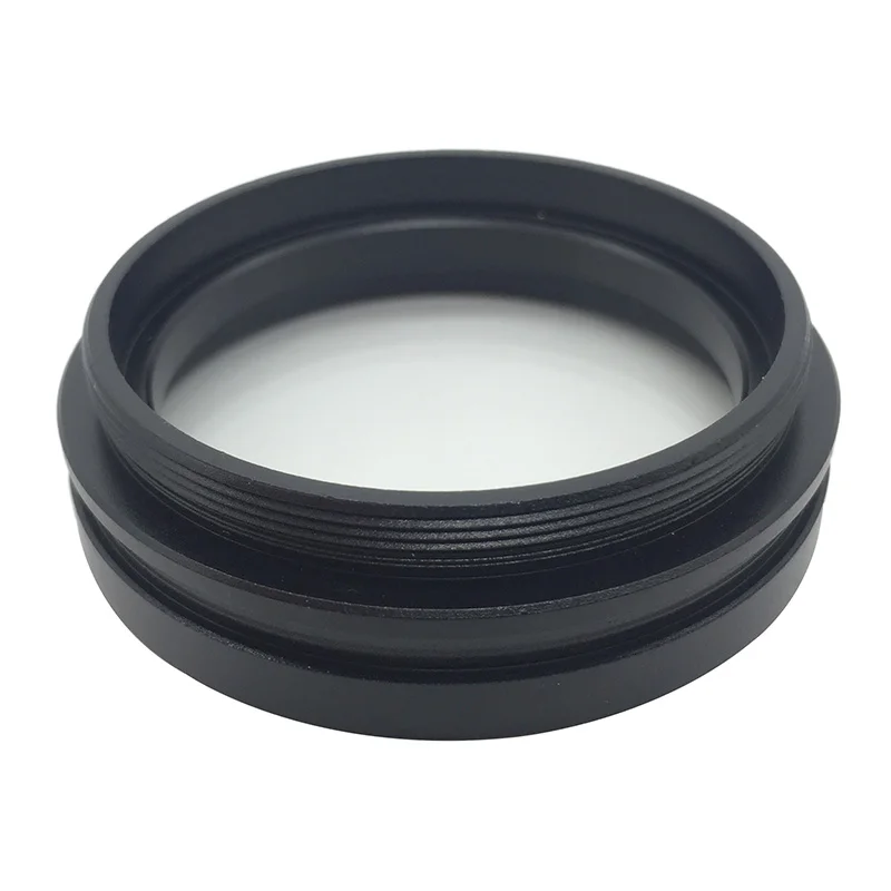 

1X Stereo Microscope Auxiliary Objective Lens Protection Barlow Lens with 1-7/8" (48mm) Mounting Thread