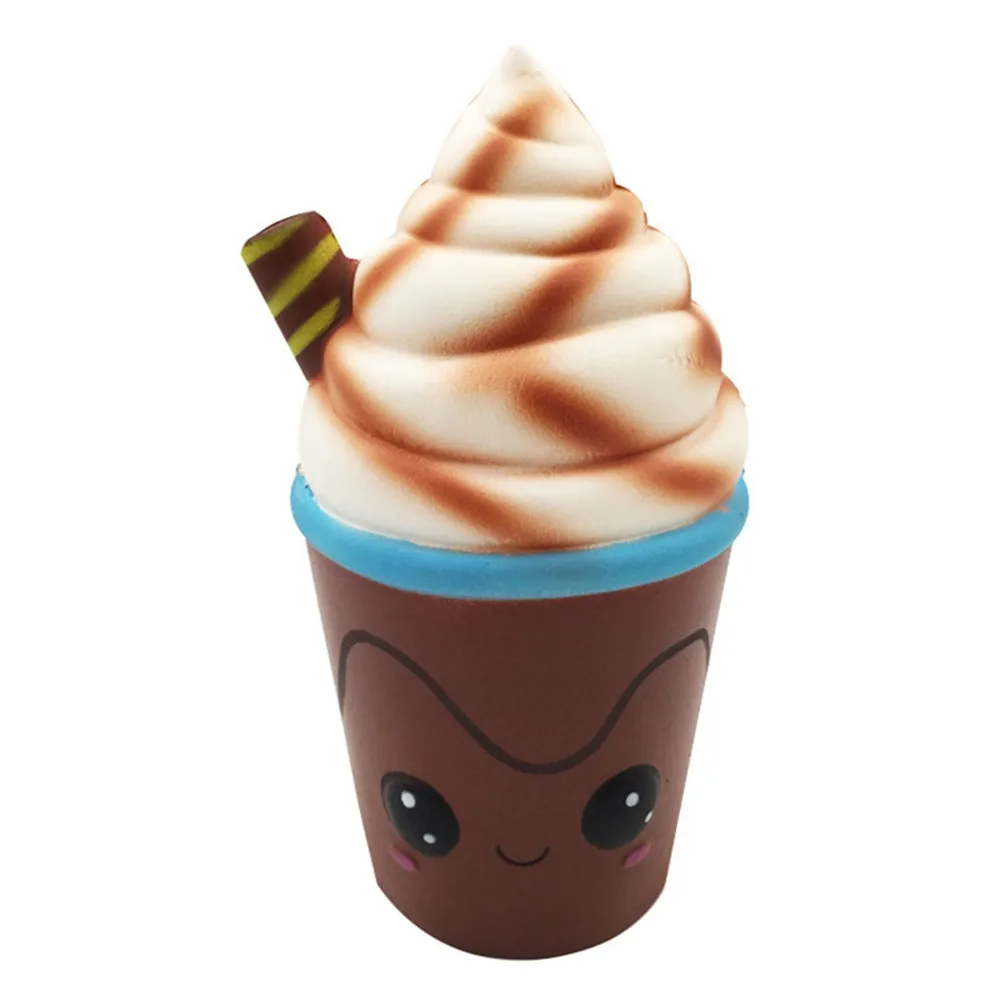

New Arrival Funny Silly Squishy Chocolate Ice Cream Charm Slow Rising Squeeze Stress Reliever Toys