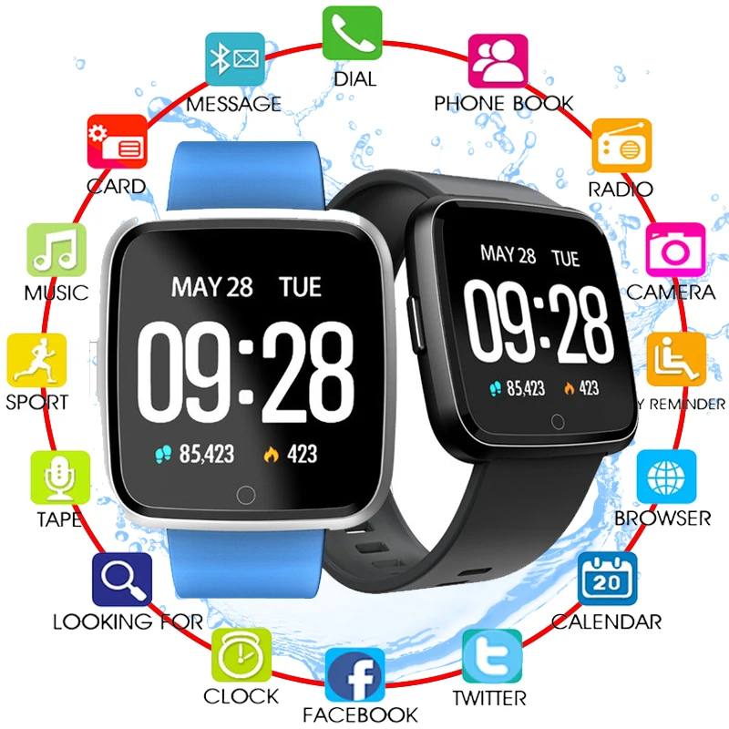 

Smart watch Bracelet Blood Pressure Oxygen Sport Tracker smartwatch Waterproof Heart Rate Monitor Wristband For Men Women PK Y7