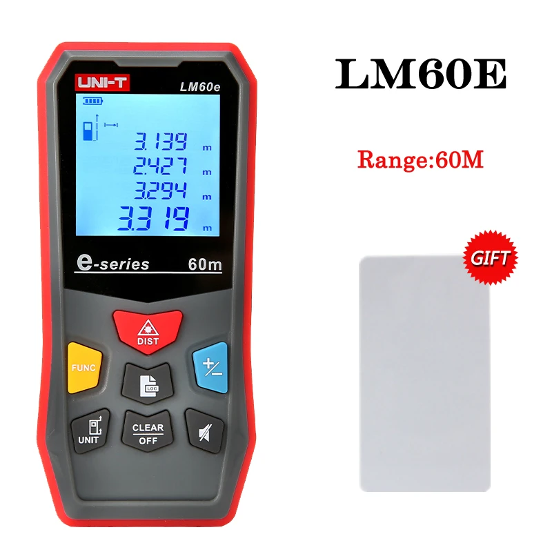 UNI-T LM45e/LM60e лазерный дальномер; Лазерная электронная линейка/инструмент для измерения комнаты/площади/объема/хранения данных - Цвет: LM60e(gift)
