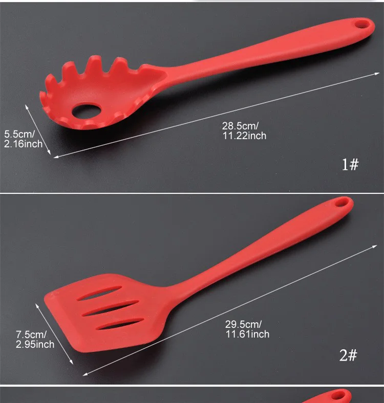 Кухонная силиконовая ложка с антипригарным покрытием, лопатка, половник, венчики для яиц, посуда, набор посуды, кухонные принадлежности для инструментов