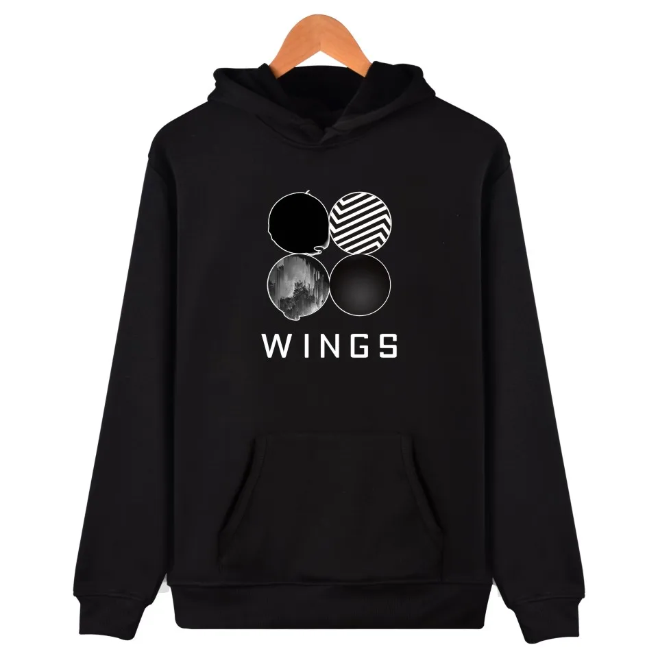 Толстовка Bangtan Boys с капюшоном крыльями альбома для мужчин и женщин модные