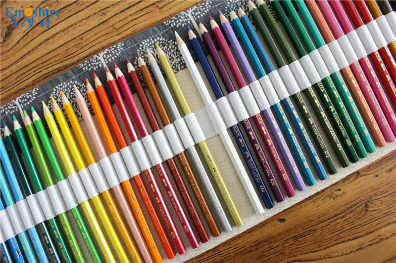 Emoshire Cloth handmade pen curtain hole large capacity pencil case canvas lace canvas roll pen (7)