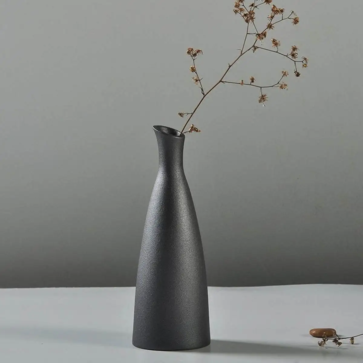 Классический черный фарфор ваза керамическая с цветами Искусство и ремесла домашний офис Декор на стол искусство ремесла стиль DIY ваза подарок