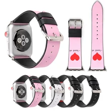 Модный милый ремешок для часов Apple Watch для iwatch Смарт-часы Аксессуары Регулируемый сменный Браслет из натуральной кожи