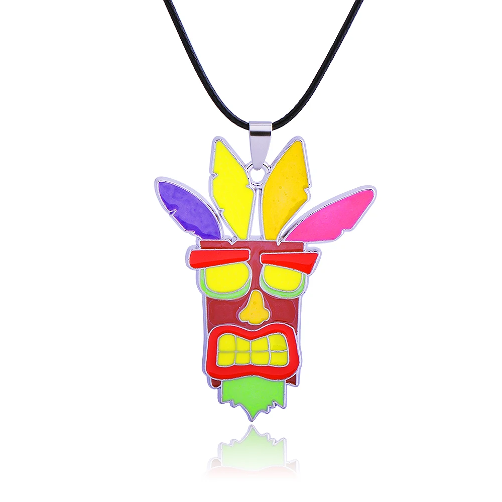 Fashion Creative Cartoon Jewelry Crash Bandicoot Pendants Necklace Face