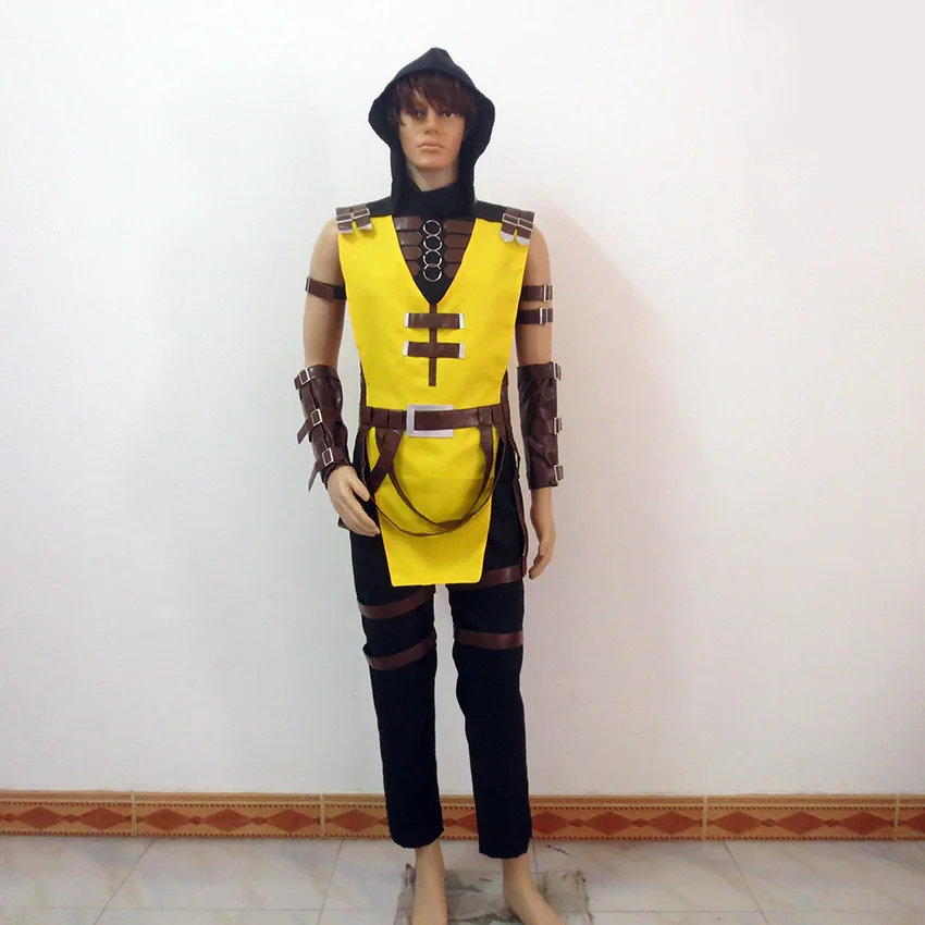 Костюм для косплея Mortal Kombat X Scorpion Hanzo Hasashi Cos униформа рождественской вечеринки на