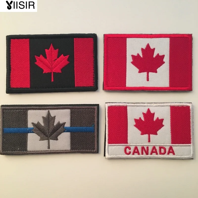 1piece Morale Canada Flag English Military Patches,Hook Loop Cirt