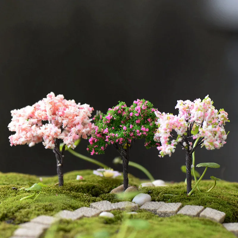 

Mini Tree Fairy Garden Decorations Miniatures Micro Landscape Resin Crafts Bonsai Figurine Garden Terrarium Accessories