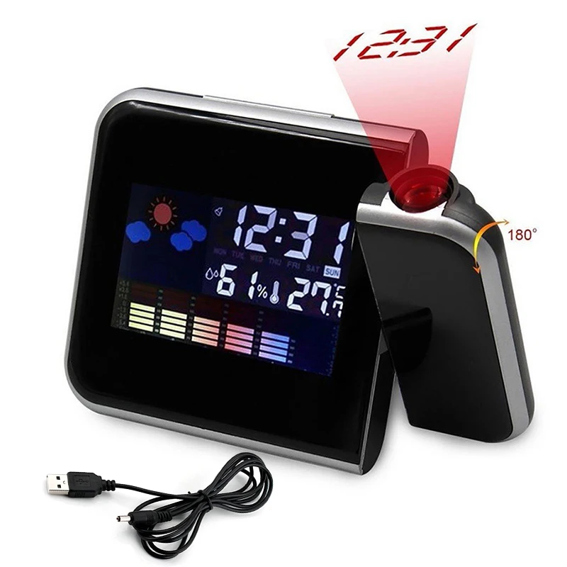 

2019 LED Digital Desk Clock Alarm Multifunction Clocks 180 Degree Snooze Temp Time Electronic Table indoor decro Display