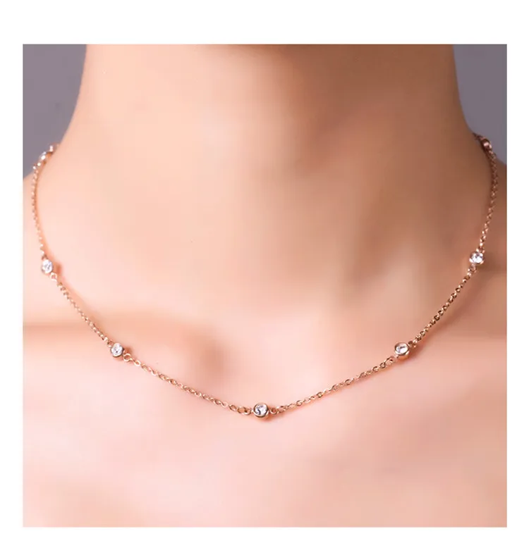 YUN RUO модное Брендовое женское украшение ожерелье из нержавеющей стали 316 л с 7