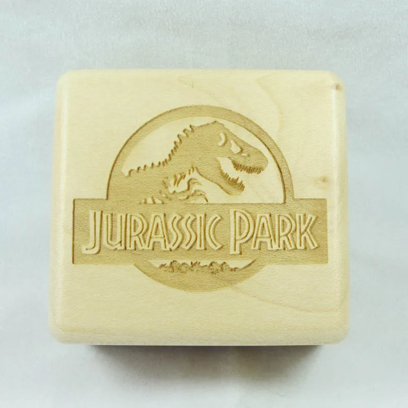 Wind Up Wood Music Box with Sankyo Mechanism, Jurassic Park Theme 5