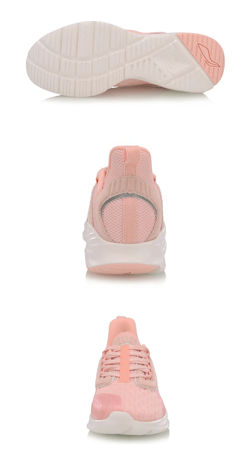 Li-Ning Для женщин CRAZY RUN удобные кроссовки для бега светильник с удобной подкладкой гибкие спортивная обувь кроссовки ARHP022 XYP877