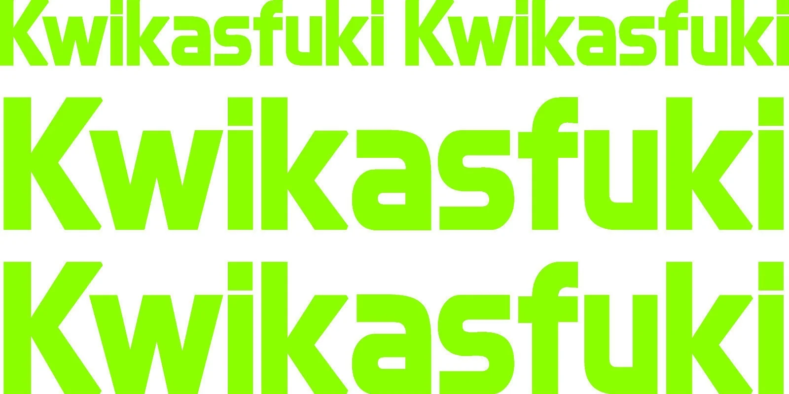 

For 200mm Kawasaki KWIKASFUKI Motorbike Stickers Set For Bike Quad Jet Ski Parts