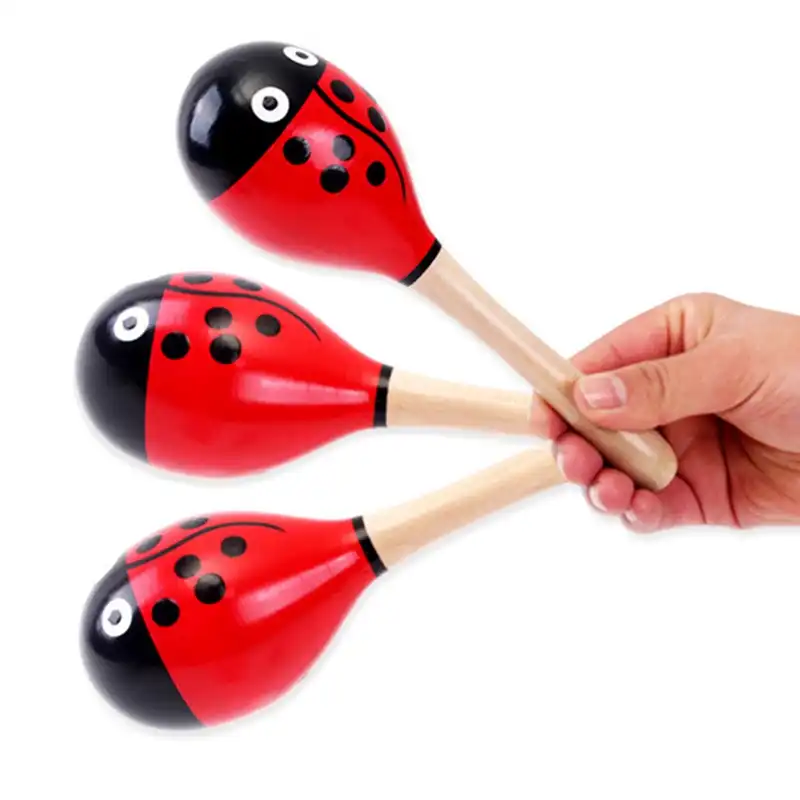 wooden maracas baby