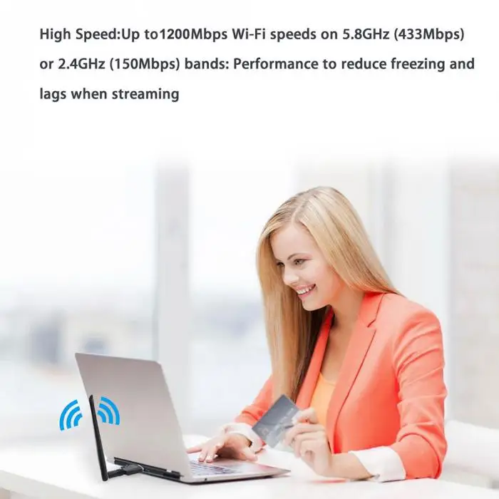 100 м AC1200 1200 Мбит/с USB 3,0 Доль Band Wifi адаптер 2,4G/5,8G 802,11 a/b/g/n/ac Беспроводной сетевой адаптер QJY99