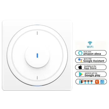 

KS-611 1/2/3 Gang 80*80 Style Smart Wall Light Switch Wireless with Physical Button Work with Alexa, Google home and IFTTT