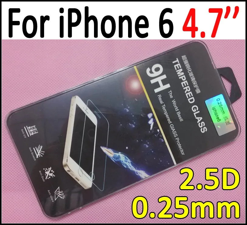 

Premium Tempered Glass Film for iPhone 6 6 Plus 7 7 Plus 0.25mm 2.5D Explosion Proof Glass Screen Protector Film with Package