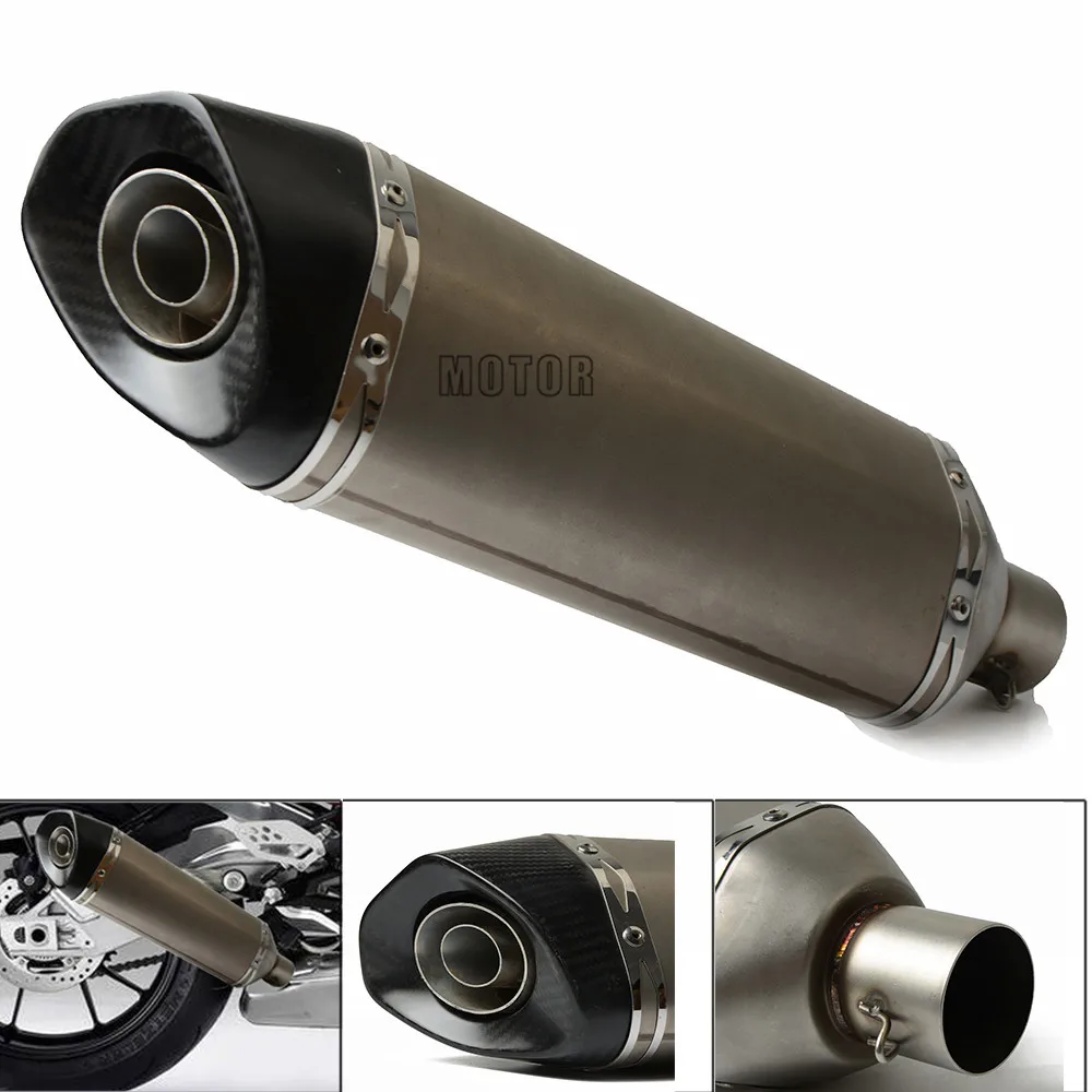 

51MM Exhaust Pipe Motorcycle Exhaust Modified Muffle Pipe Escape Carbon Firber For KTM EXC F DR DRZ RM RMX RMZ 85 125 250 400