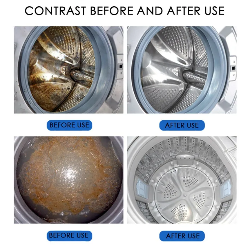 20pcs Magic Washing Machine Tank Cleaning Sheet Washing Machine Cleaner Descaler Deep Cleaning Remover Deodorant 0613