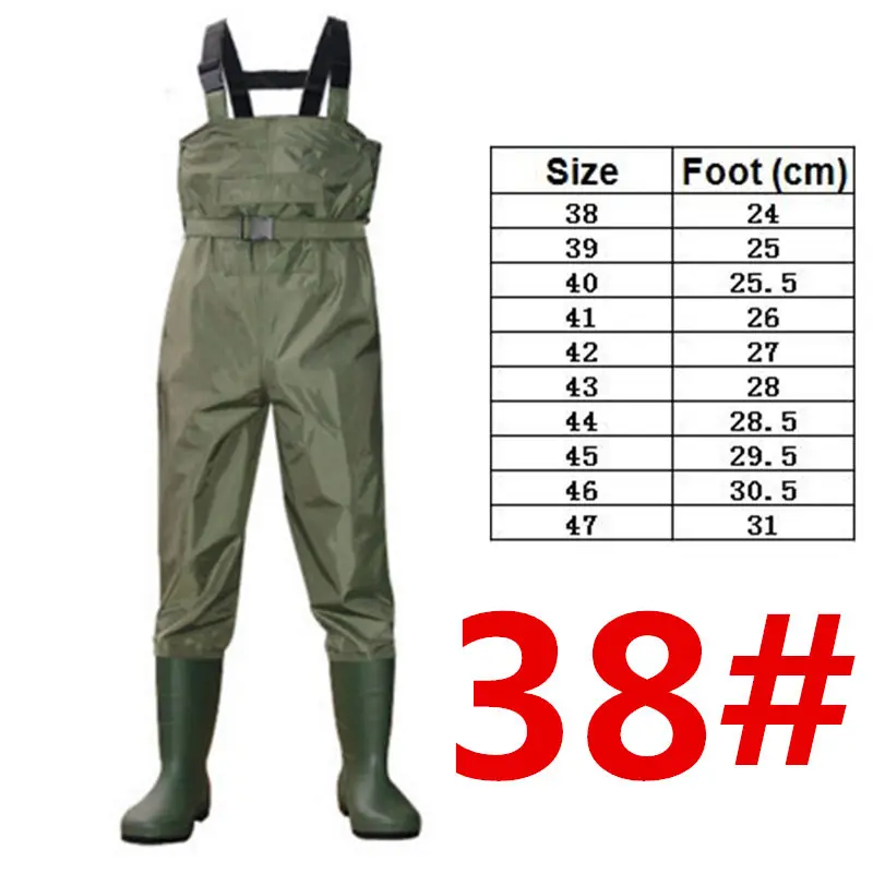 Высокая прыгающая 0,35 мм дышащая одежда для рыбалки, водостойкая 700D нейлон+ ПВХ нагрудная высота карман+ пояс охотничьи рыбки комбинезоны - Цвет: FT172-Size 38
