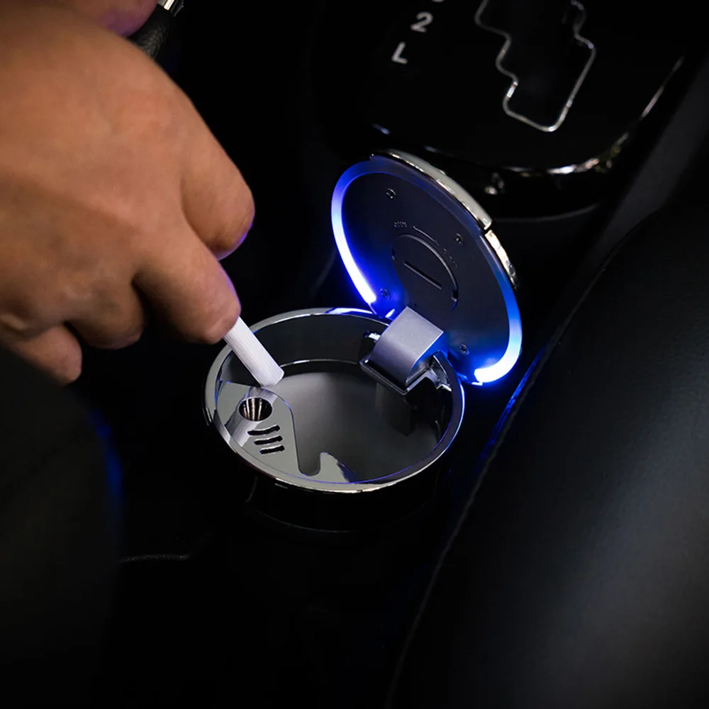 European Universal Portable Light Car Auto Ashtray Mini Cup Style LED
