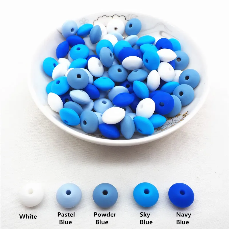 Contas de Lentilha Chenkai Silicone Faça Você Mesmo Bebê Abacus Forma Mordedor Pingente Chupeta Jóias Fazendo Mastigar Grânulo Acessórios 100 Pçs 12x7mm 6 Cheap Mordedores p bebê