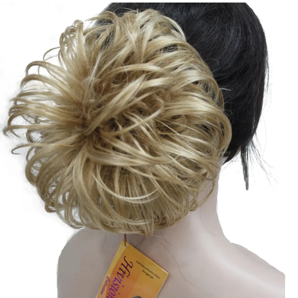 Продажа StrongBeauty грязный локон Scrunchies Волосы Bun Расширение блондинка коричневый шиньон 4 цвета