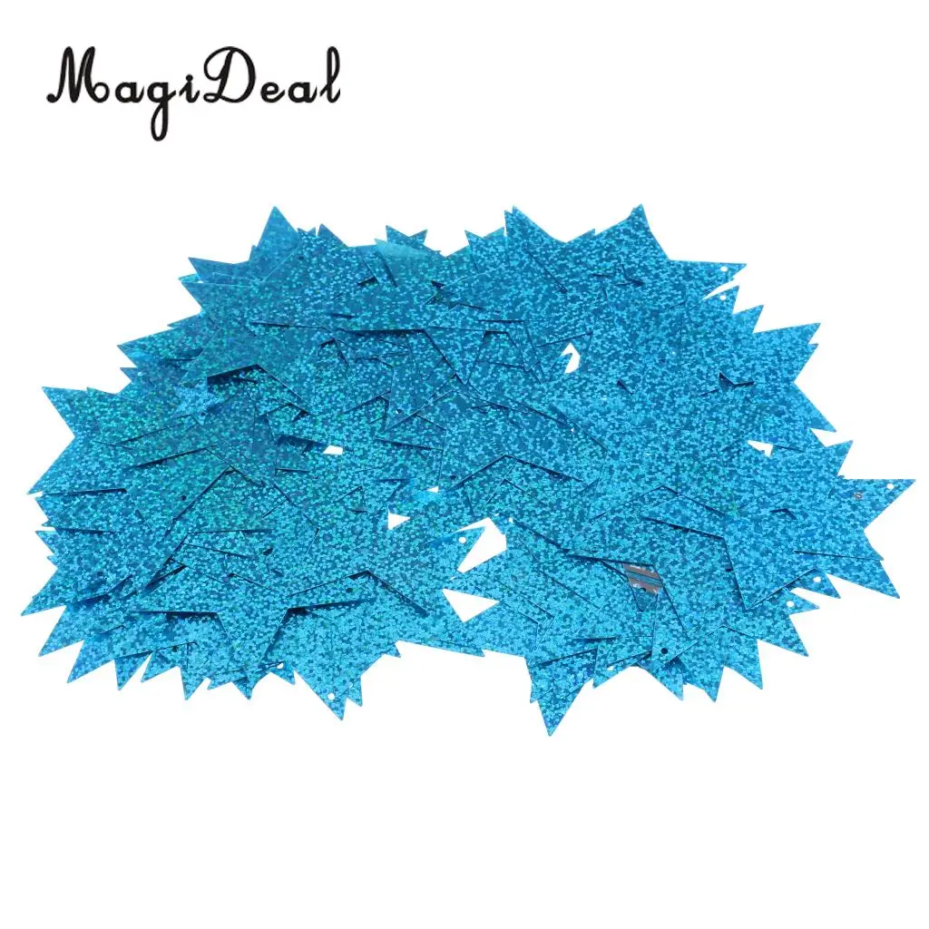 100x Shiny Plastic Stars Hanging Foil Balloon Swirl Tinsel Wedding Party Decor Blue/Gold/Silver