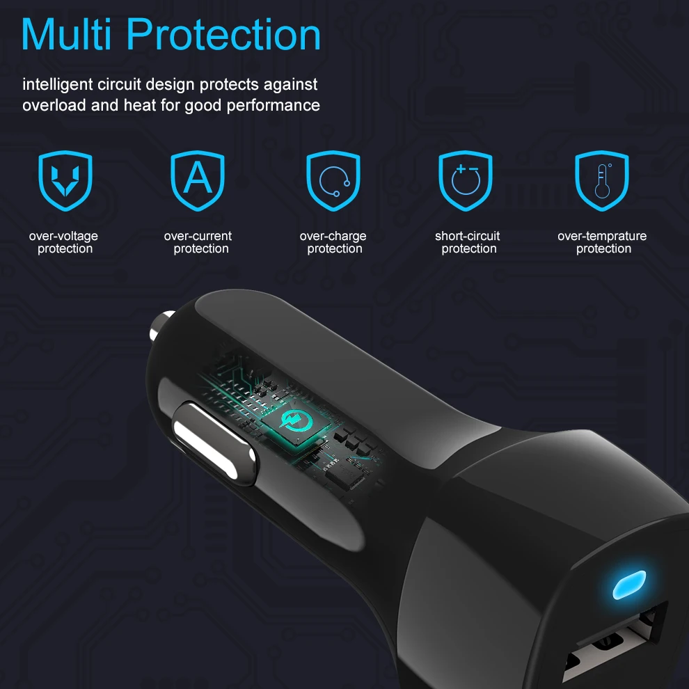 SeenDa Universal Car Charger with Cable Cellphone USB Fast Charger For Samsung S9 S8 Plus S6 S7 Edge Plus For iPhone 6 6s 7 8