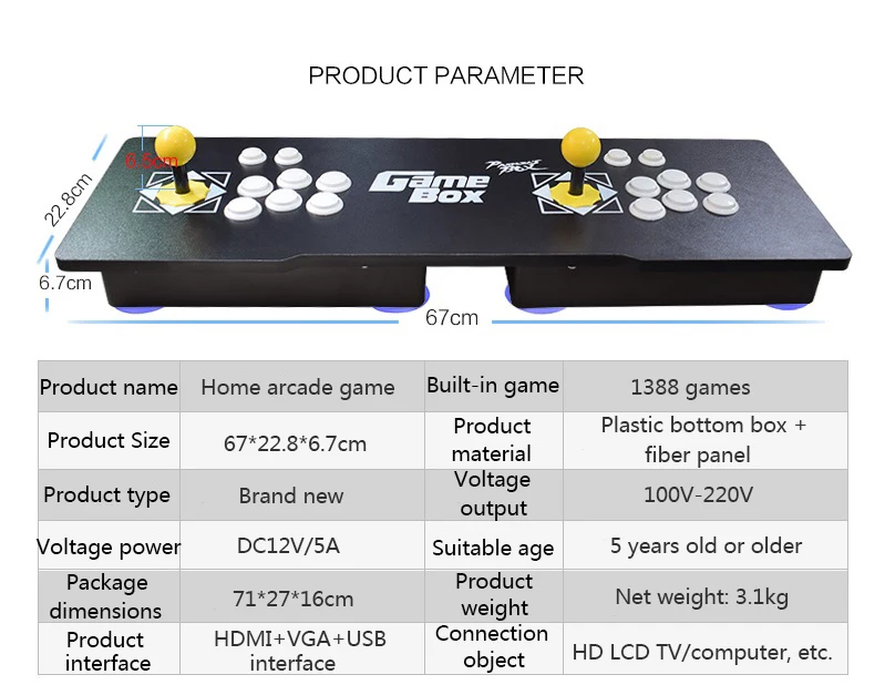 Pandora Box 6s 1500 игра в одной встроенной аркаде/2D видео игры HD качество Подключение PS3