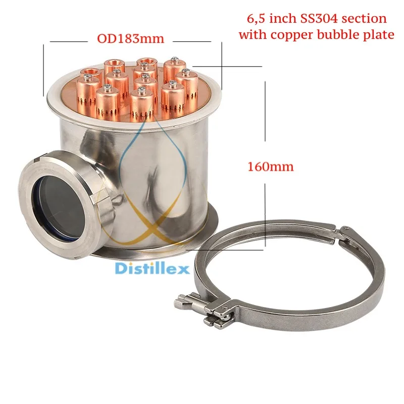 6,"(od183мм) SS304 Пузырьковые пластины раздел. Медные Пузырьковые пластины 99.9%. Ректификационная колонна