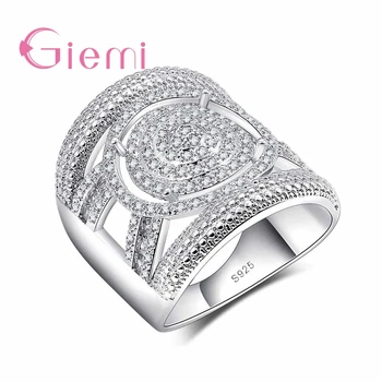 

Top Sale 925 Sterling Silver Exquisite Bijoux Fashion Square Wedding & Engagement Ring Made With Cubic Zirconia Jewelry