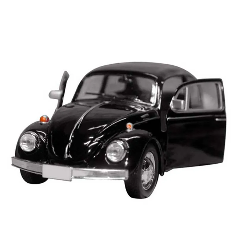 Новые поступления, винтажная модель автомобиля faroot Beetle Diecast, игрушка для детей, подарок, Декор, милые фигурки - Цвет: Черный