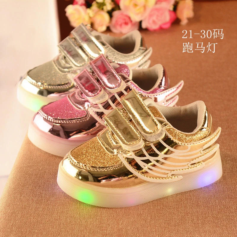Новый LED кроссовки Дети против скольжения Спорт для маленьких мальчиков и